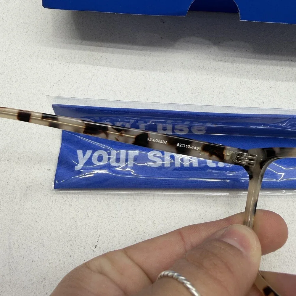 Muse Eyeglasses Square Brown Tortoise Shell Plastic Full Rim Womens 52-17-145